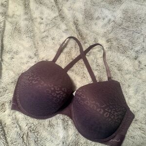 PINK Purple Leopard Print Bra 38DD.